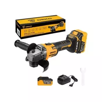 Углошлифовальная машина бесщеточная DEKO DKAG-125, 20В, 2*4.0Ач