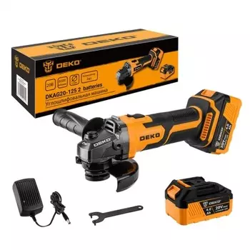 Углошлифовальная машина DEKO DKAG20-125, 2х4.0 Ач