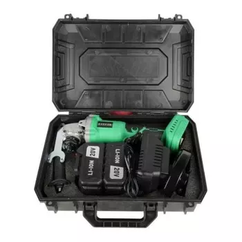 Углошлифовальная машина Zitrek ZKAG20-125 PRO (125мм, 20B, Li-Ion аккум. 4 Aч - 2шт, ЗУ, кейс)