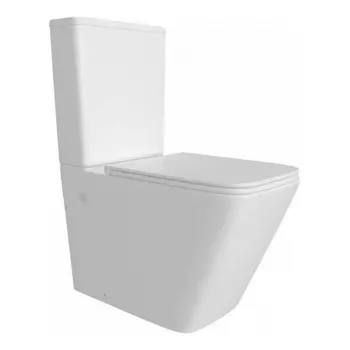 Унитаз напольный безободковый Teymi Helmi, сиденье микролифт T40308