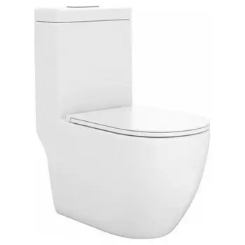 Унитаз напольный Моноблок Teymi Lina безободковый, сиденье микролифт T41102