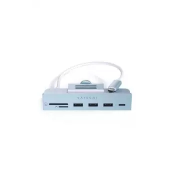 USB-C-концентратор Satechi Aluminum USB-C Clamp Hub для 24" iMac синий