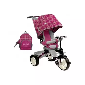 Велосипед детский, от 8 мес., 3-х колесный, вишневый в клетку ВД5/1