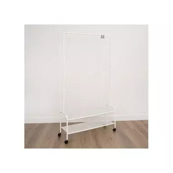 Вешалка гардеробная Валенсия 32М 2 полки, на колёсах, белый, ВГВ32М Б