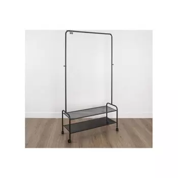 Вешалка гардеробная Валенсия 32М 2 полки, на колёсах, графит, ВГВ32М ГР