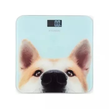 Весы напольные электронные Hyundai H-BS03680 макс.180кг голубой