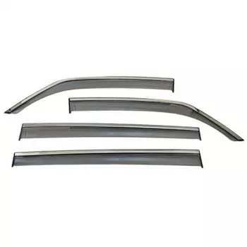 Ветровики Artway Hyundai Sonata VII (LF) 2017- инжекционные с металлизированным молдингом, Компл хорошее состояние