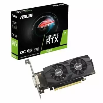 Видеокарта ASUS RTX3050 BRK OC 6GB GDDR6 96bit DVI-D DP HDMI 2FAN LP RTL [RTX3050-O6G-LP-BRK]