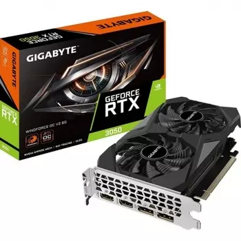 Видеокарта Gigabyte RTX3050 WINDFORCE OC V2 6GB GDDR6 96bit 2xDP 2xHDMI 2FAN RTL