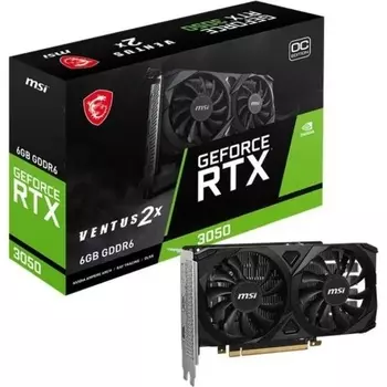 Видеокарта MSI RTX3050 VENTUS 2X E OC 6GB GDDR6 96bit (RTX 3050 VENTUS 2X E 6G OC)