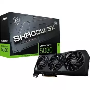 Видеокарта MSI RTX5080 SHADOW 3X OC 16GB GDDR7 256bit 3xDP HDMI 3FAN RTL