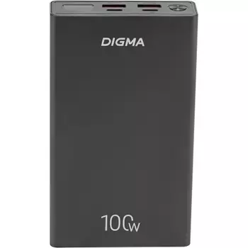 Внешний аккумулятор Digma DGPD100WA, 20000мAч, черный (dgpd20a100abk)