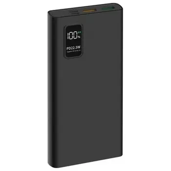Внешний аккумулятор PERO PB05 10000 mAh, Li-Pol, output USB-C + 2 USB-A, черный