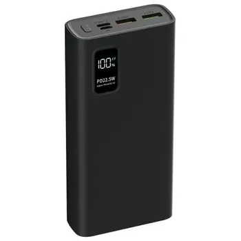 Внешний аккумулятор PERO PB06 20000 mAh, Li-Pol, output USB-C + 2 USB-A, черный