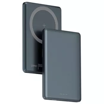 Внешний аккумулятор PERO PB11 5000 mAh, Li-Pol, MagSafe, серый