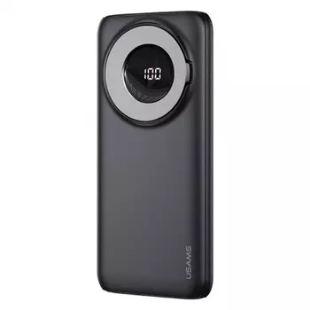 Внешний аккумулятор USAMS US-CD171 (10000 mAh), беспр зарядка MagSafe, QC3.0+PD черный (10KCD17101)