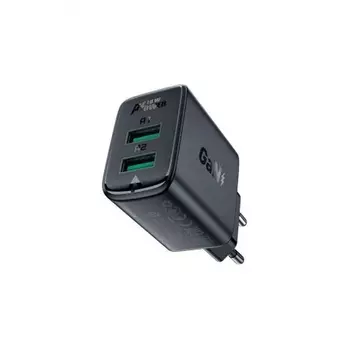 Зарядное устройство двухпортовое ACEFAST A33 QC18W USB-A+USB-A dual port charger (EU). Цвет: черный