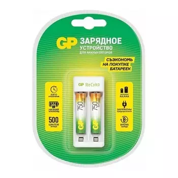 Зарядное устройство GP Е211 с 2 аккумуляторами ААА750