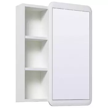 Зеркальный шкаф Runo универсальный белый Капри 55 (УТ000003786)