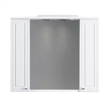 Зеркало, частично зеркальный шкаф, 85 см RedBlu by Damixa Palace One M41MPX0851WG, с подсветкой, цвет: белый, глянец