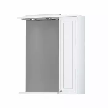 Зеркало, частично зеркальный шкаф, правый, 60 см RedBlu by Damixa Palace One M41MPR0601WG, с подсветкой, цвет: белый