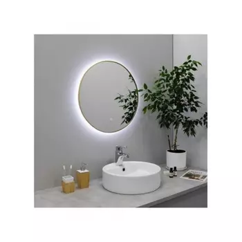 Зеркало FIXSEN с подсветкой LED круглое 60х60 см золото-сатин (FX-1060G)