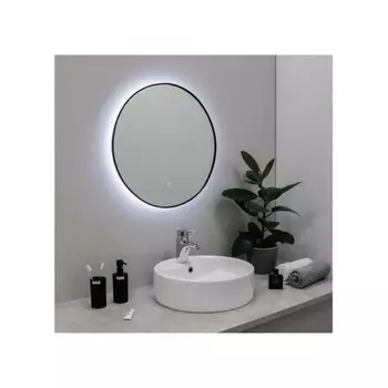 Зеркало FIXSEN с подсветкой LED круглое 70х70 см черное (FX-1070B)