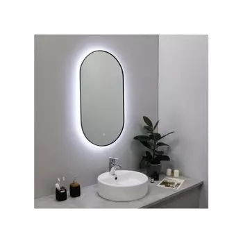Зеркало FIXSEN с подсветкой LED овальное 50х100 см черное (FX-3100B)