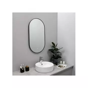 Зеркало FIXSEN с подсветкой LED овальное 40х80 см черное (FX-3080B)