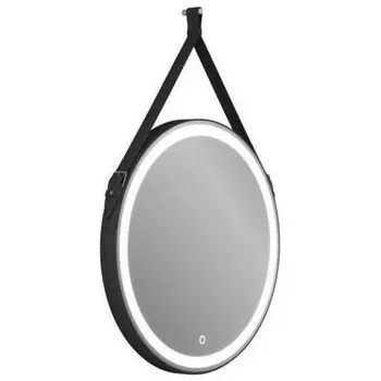 Зеркало Teymi Tiko D50 с LED, сенсор, черный кожаный ремень T20902S