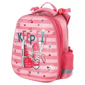 229928, Ранец ЮНЛАНДИЯ EXTRA, с дополнительным объемом, "Pink sneakers", 38x29x18 см, 229928