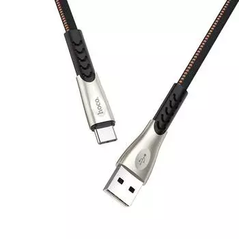 Адаптер Hoco U48 Superior speed USB - USB Type-C 1.2m Black 92778