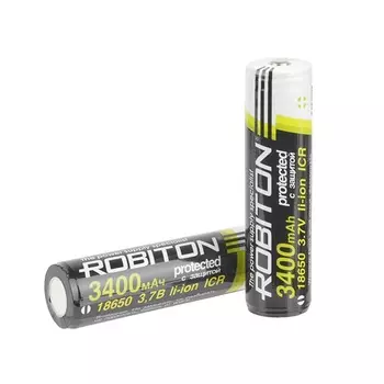 Аккумулятор Robiton 18650 3400 mAh 1,7A с защитой (Panasonic Li-ion)
