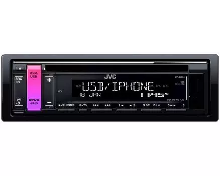 Автомагнитола CD JVC KD-R691 1DIN 4x50Вт