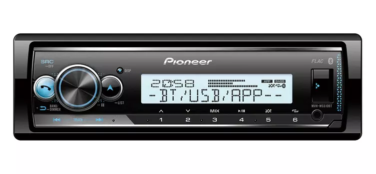 Автомагнитола Pioneer MVH-MS510BT 1DIN 4x50Вт