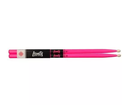 Барабанные палочки Leonty LFP2B Fluorescent Pink 2B