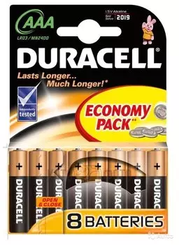 Батарейка Duracell LR03-8BL Basic AAA (8шт.)