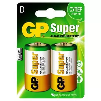 Батарейка GP Super Alkaline 13A LR20 D (2шт.)