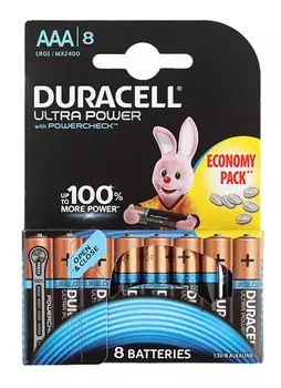 Батарейка Duracell Ultra Power LR03-8BL MX2400 AAA (8шт.)