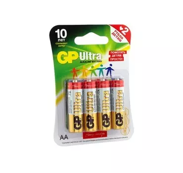 Батарейка GP Ultra Alkaline 15AUGLNEW LR6 AA (4шт.)