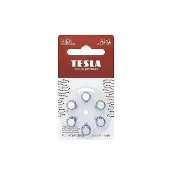 Батарейки Tesla A312 HEARING AID A312 Zinc Air (PR41/paper/6 шт)