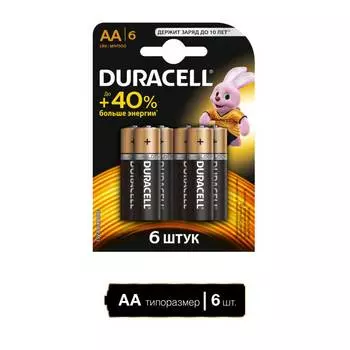 Батарейка Duracell Basic LR6-6BL MN1500 AA (6шт.)