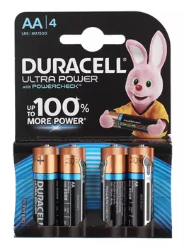 Батарейка Duracell Ultra Power LR6-4BL MX1500 AA (4шт.)