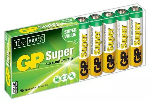 Батарейка GP Super Alkaline 24A LR03 AAA, 10шт.