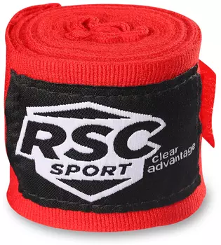 Бинт боксёрский RSC Эластик, RSC006, Красный, 3,0 м