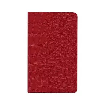 Бизнес-блокнот BRAUBERG, А7+, 95х145 мм, Party, лакированный крокодил, линия, 64 л., красный, 128052