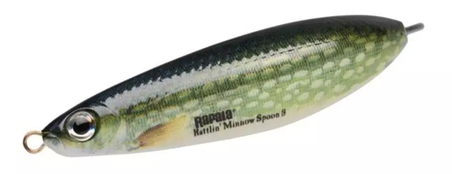 Блесна Rapala Rattlin Minnow Spoon незацепляйка с шумовой камерой 8см, 16гр. (RMSR08-PK)