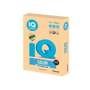 Бумага IQ color, А4, 80 г/м2, 500 л., умеренно-интенсив (тренд), золотистая, GO22