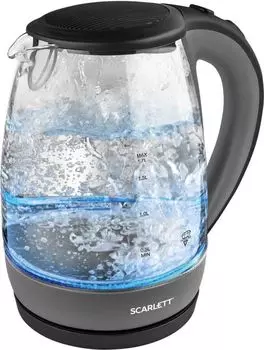 Чайник электрический Scarlett SC-EK27G50 1.7л. 2200Вт черный (корпус: стекло)