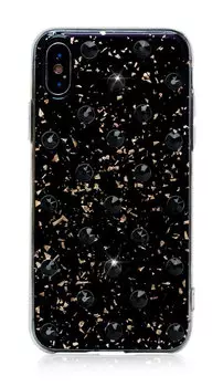 Чехол Bling My Thing для iPhone XS/X Extravaganza - Polka Dots Jet- Black